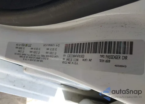 2015 Chrysler 200 Limited from USA, damaged, VIN 1C3CCCAB4FN701033